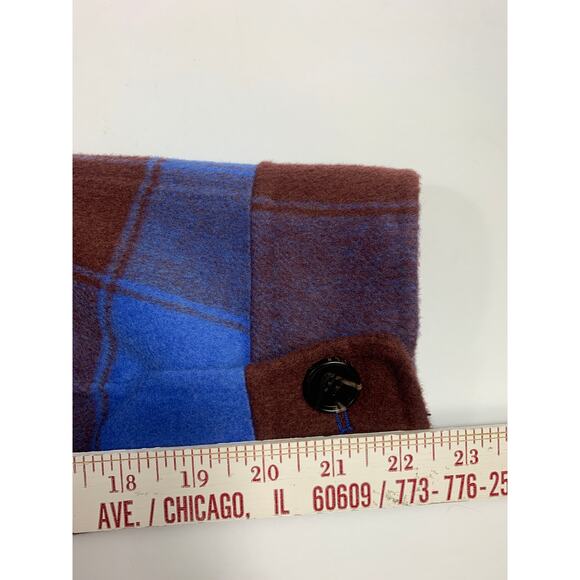 Rails Jaro Coat NEW Womens L Buffalo Plaid Cobalt Blue Chocolate Wool Blend - Picture 13 of 16